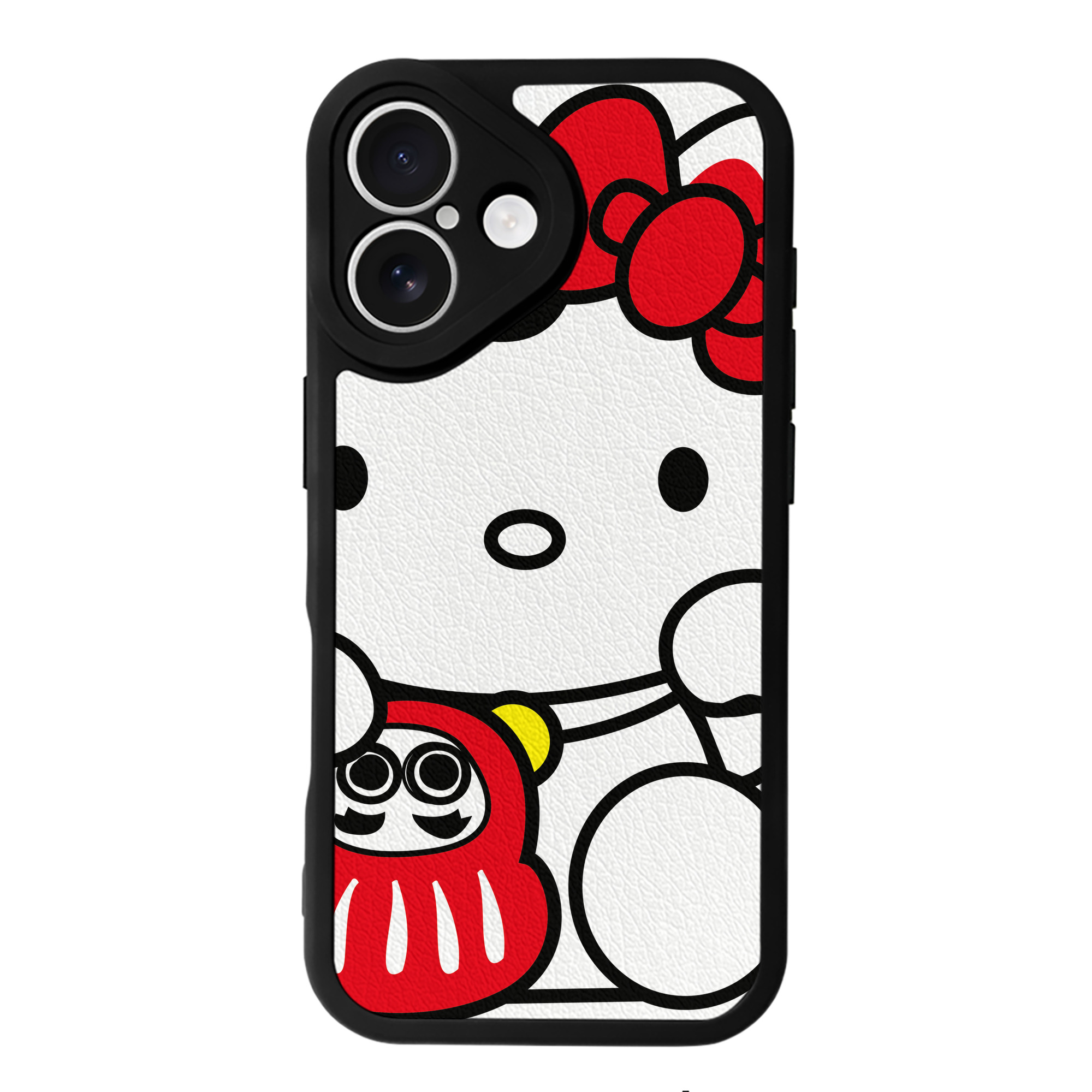 （画像用） Hello Kitty ハローキティ 【iPhone 16シリーズ対応】シリコンスマホケース（レザー調） 材質：シリコン